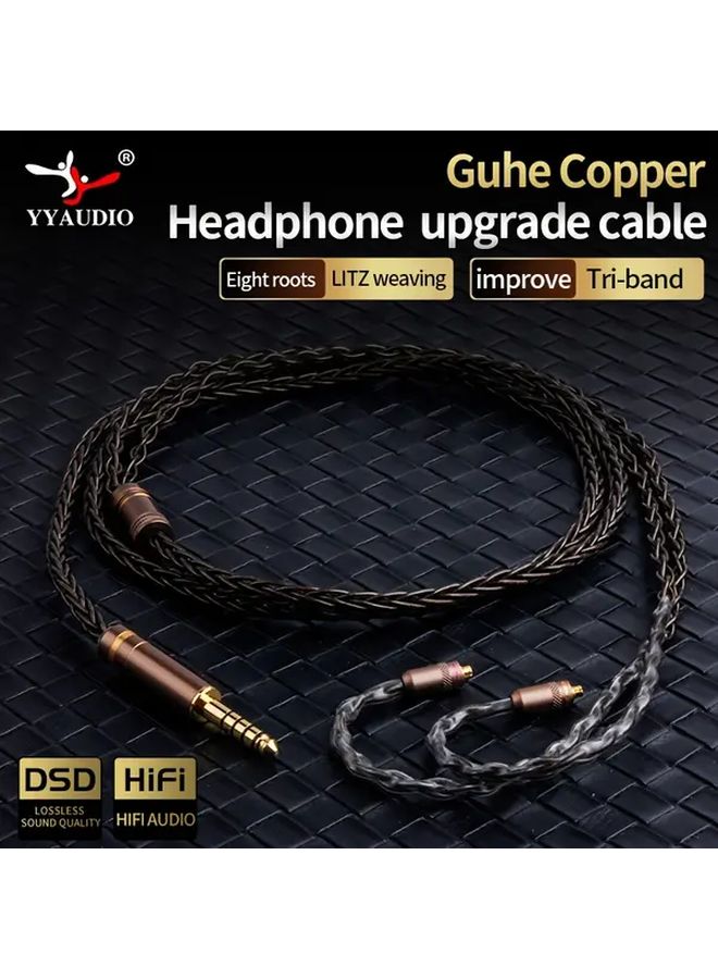 YYAudio كابل صوتي عالي الجودة 1.2 متر من نوع C إلى 0.78 ملم 2 دبوس جودة صوت HiFi - Image 1